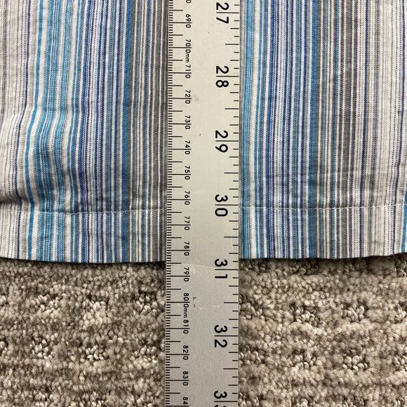 Vintage Calvin Klein Shirt Men Extra Large XL Blue White Gray Striped Button Up - Picture 8 of 8